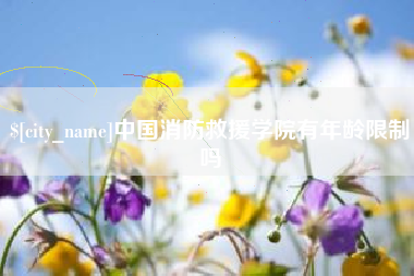 开封中国消防救援学院有年龄限制吗