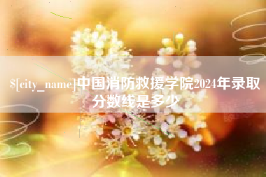 开封中国消防救援学院2024年录取分数线是多少