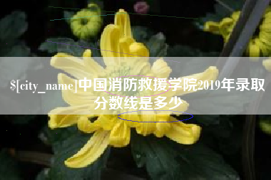 开封中国消防救援学院2019年录取分数线是多少