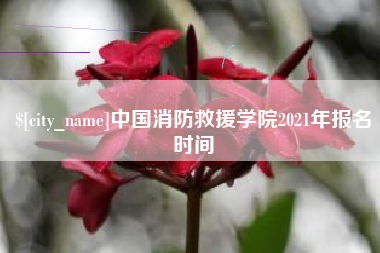 开封中国消防救援学院2021年报名时间