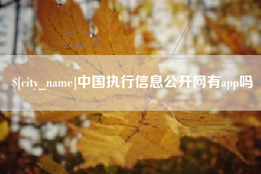 开封中国执行信息公开网有app吗