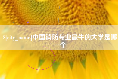 开封中国消防专业最牛的大学是哪一个