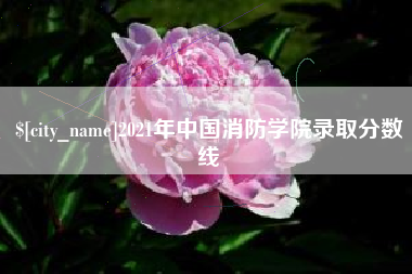 开封2021年中国消防学院录取分数线