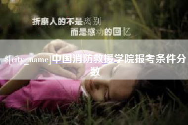 开封中国消防救援学院报考条件分数