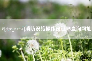 开封消防设施操作员证书查询网址