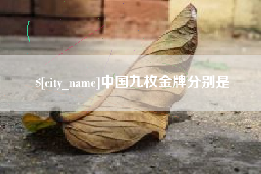 开封中国九枚金牌分别是