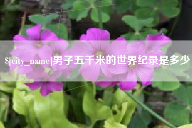 开封男子五千米的世界纪录是多少