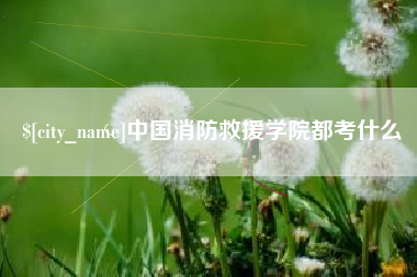 开封中国消防救援学院都考什么