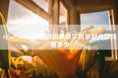 开封中国消防救援学院录取分数线是多少