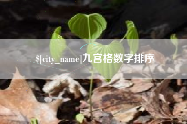 开封九宫格数字排序