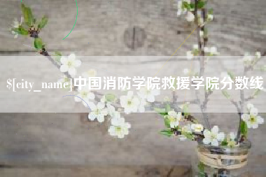 开封中国消防学院救援学院分数线